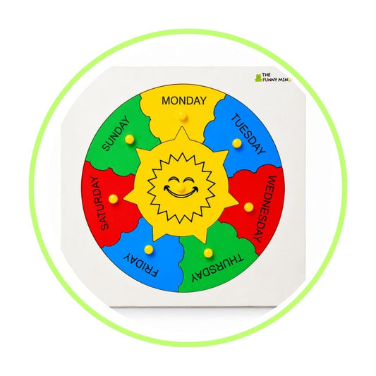 Wooden Days of the Week Knob Puzzle