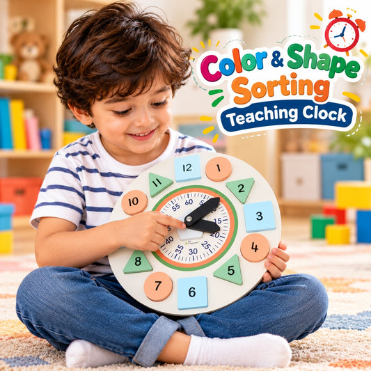 Color & Shape Sorting Teaching Clock