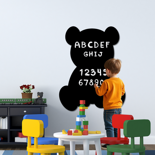 Teddy Bear Shaped Frameless Chalk Board 23x18 inch