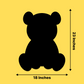 Teddy Bear Shaped Frameless Chalk Board 23x18 inch