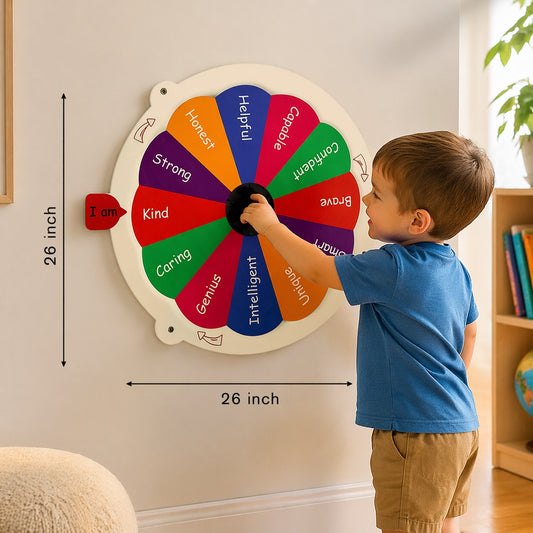 Virtue Wheel Wooden Wall Panel