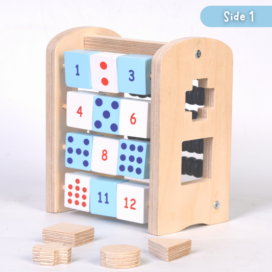 4 in 1 Mini Colorful Birchwood Abacus