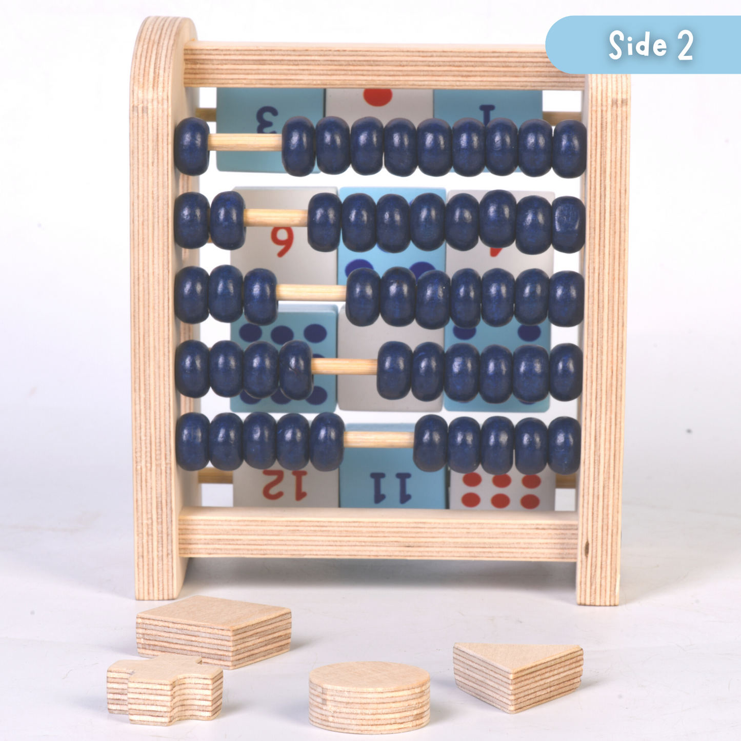 4 in 1 Mini Colorful Birchwood Abacus