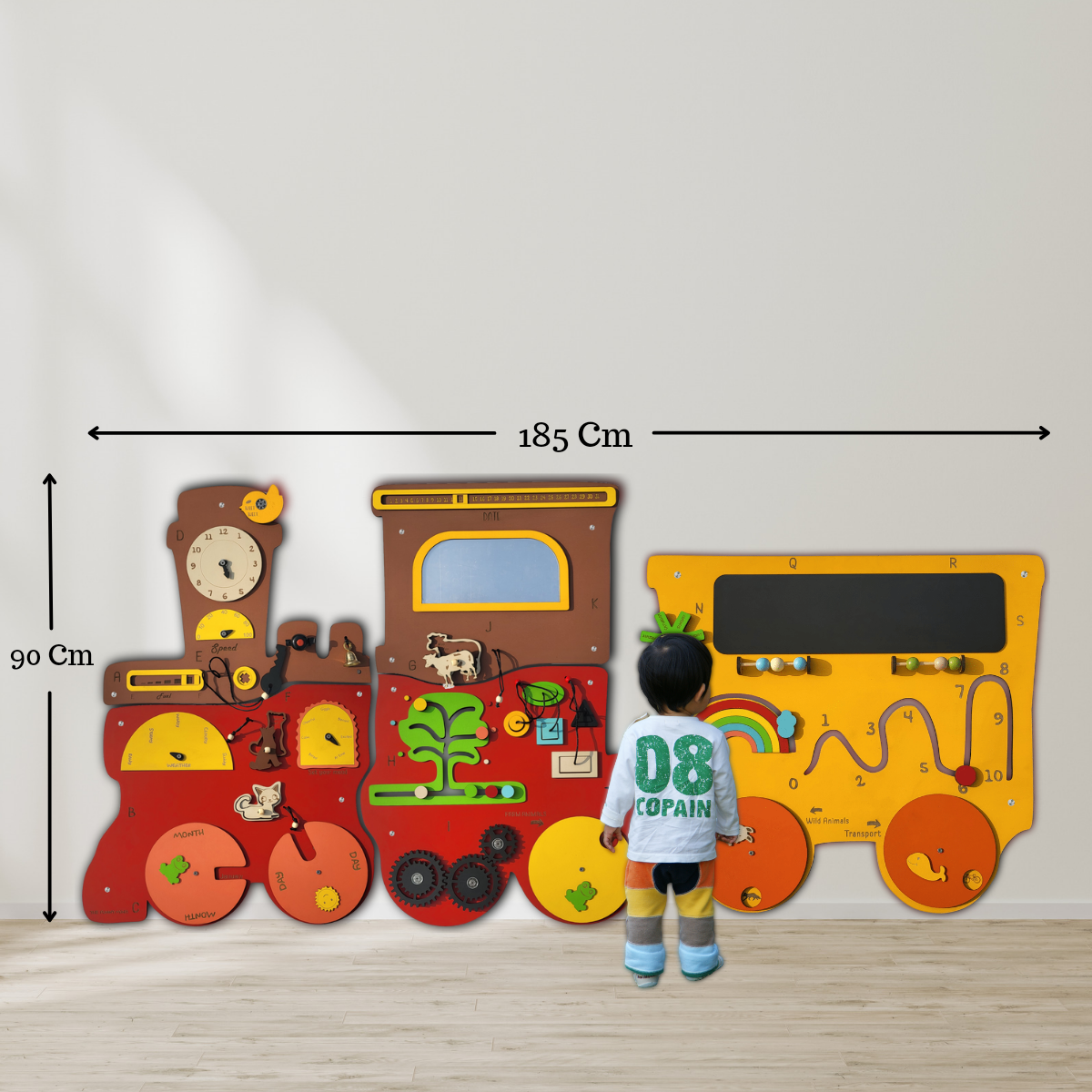 the funny mind the talking train activities wall panel