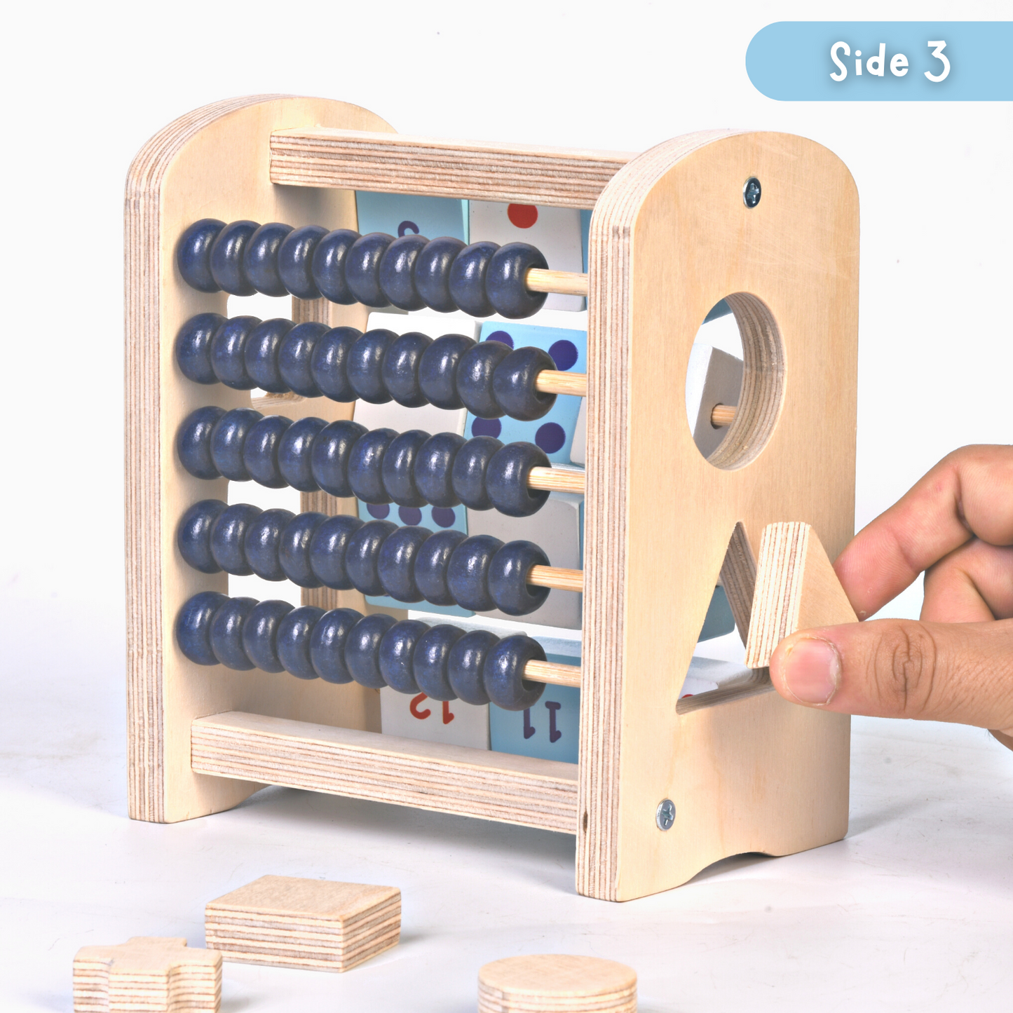 4 in 1 Mini Colorful Birchwood Abacus