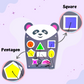 Hefty Panda Shape Sorter Montessori Activity Panel