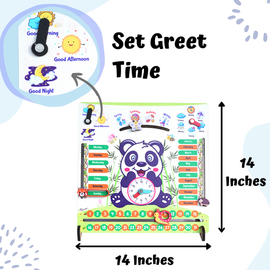 Panda Teaching Clock and Calendar