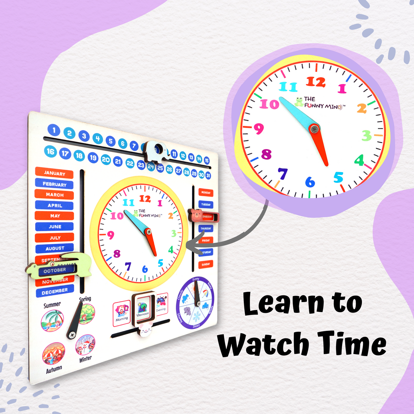 Jumbo Teaching Clock and Calendar