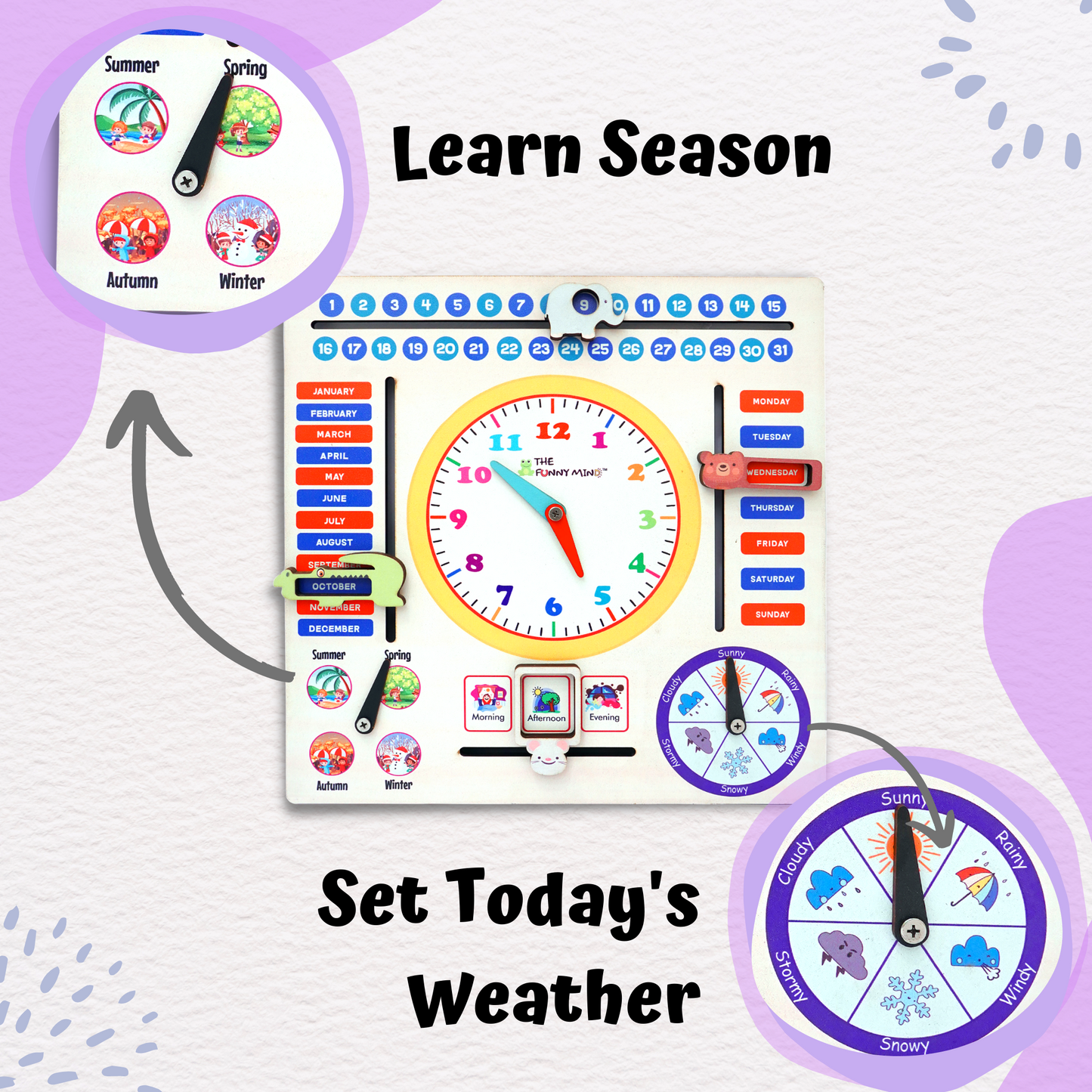 Jumbo Teaching Clock and Calendar