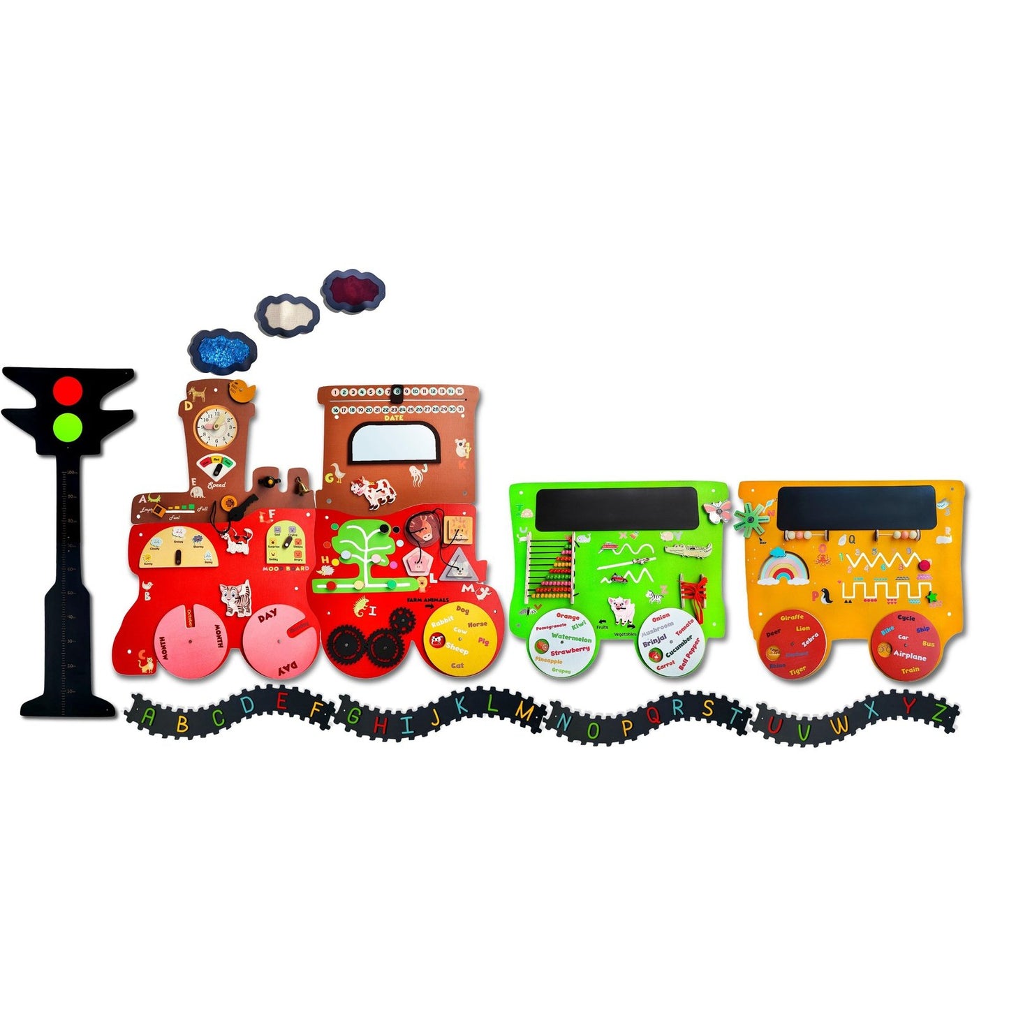 Talking Train, 2 Different Activity Coach, Height Measure Signal, and Alphabets Track