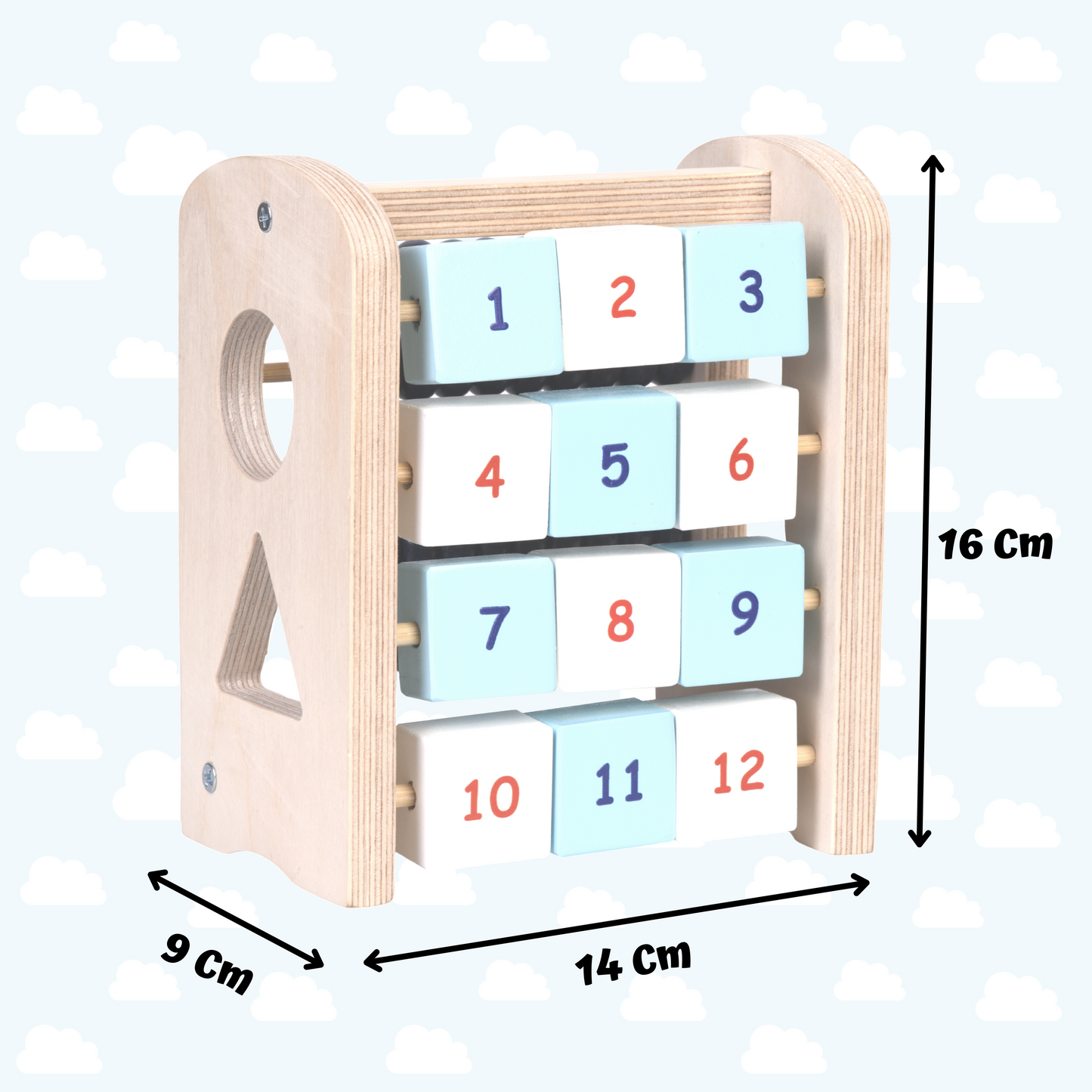 4 in 1 Mini Colorful Birchwood Abacus